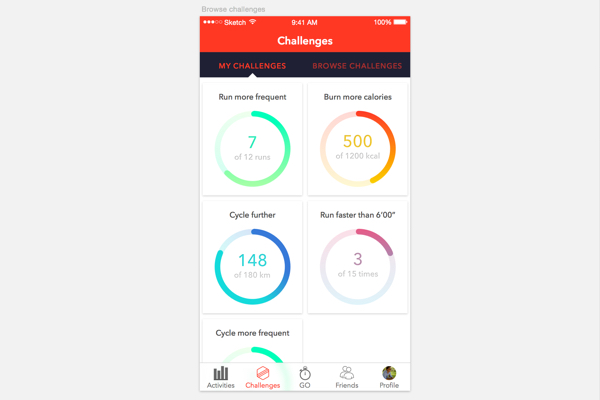 Создание дизайна фитнес-приложения для iOS в Sketch