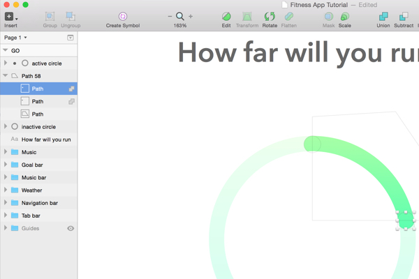 Создание дизайна фитнес-приложения для iOS в Sketch