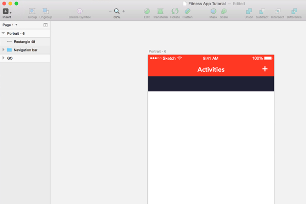 Создание дизайна фитнес-приложения для iOS в Sketch